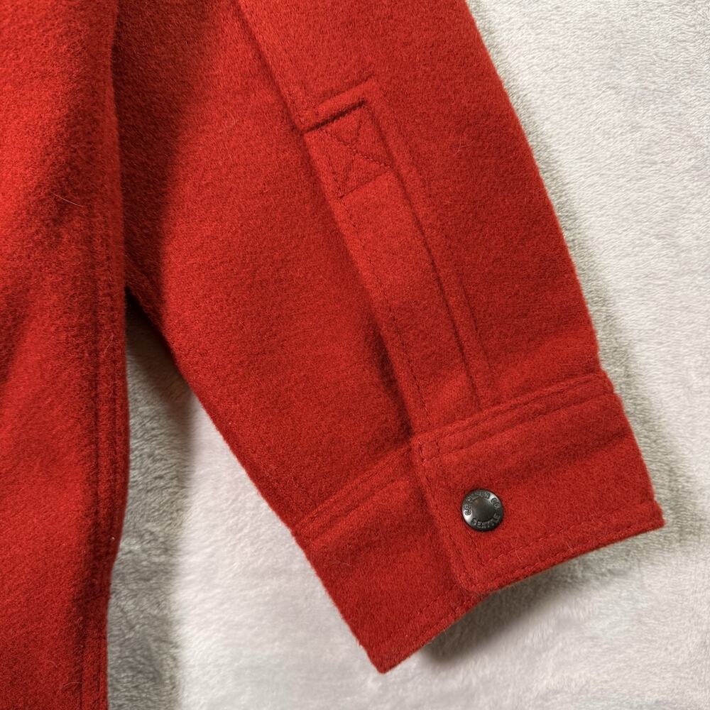 Filson Wool Lined Jacket Jac-SHirt Men's Medium Red Oak Barn Coat Chore Buttoned - Picture 13 of 16